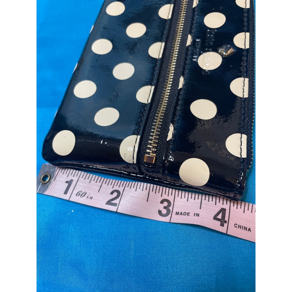 Kate Spade Polka Dot Wristlet Clutch Black/White One Size - Picture 3 of 7
